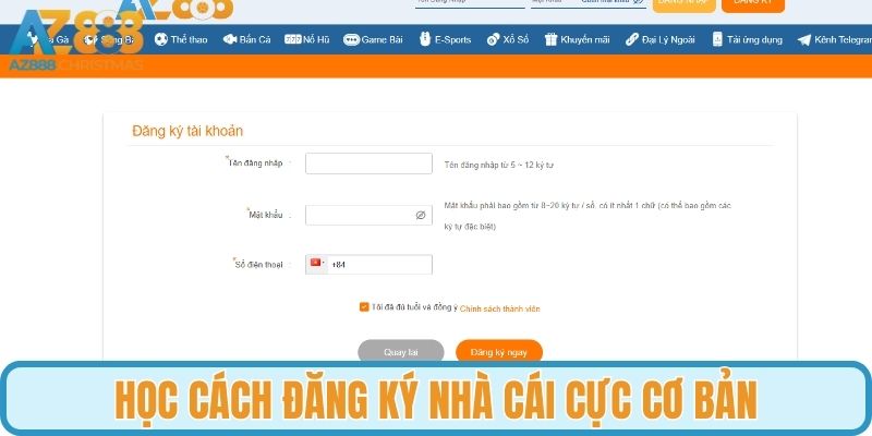 Học cách đăng ký nhà cái cực cơ bản